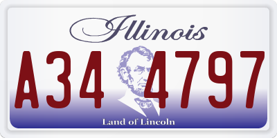 IL license plate A344797