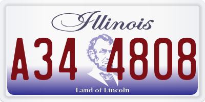IL license plate A344808