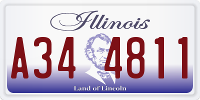 IL license plate A344811