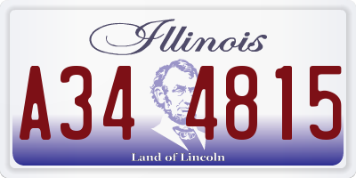 IL license plate A344815