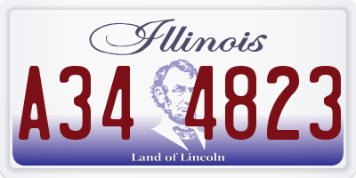IL license plate A344823