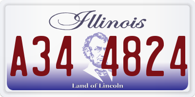 IL license plate A344824