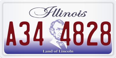 IL license plate A344828