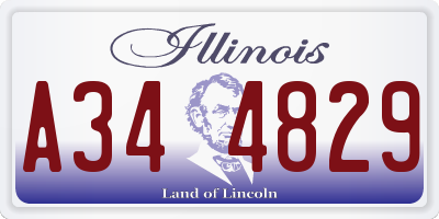 IL license plate A344829