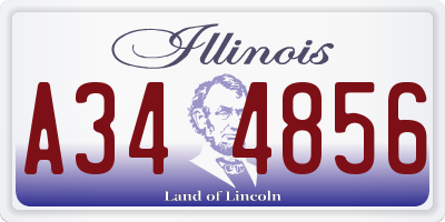 IL license plate A344856