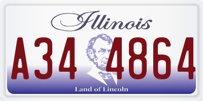 IL license plate A344864