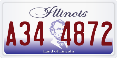 IL license plate A344872