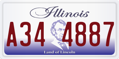 IL license plate A344887