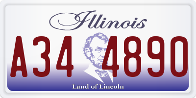 IL license plate A344890