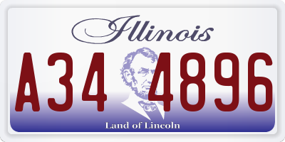 IL license plate A344896