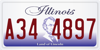 IL license plate A344897