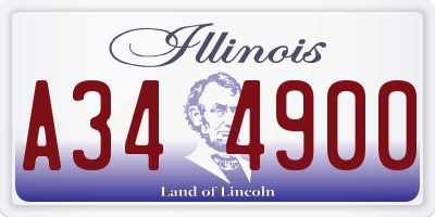 IL license plate A344900