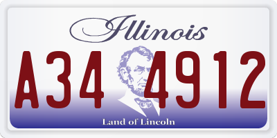 IL license plate A344912