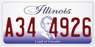 IL license plate A344926