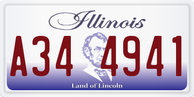 IL license plate A344941