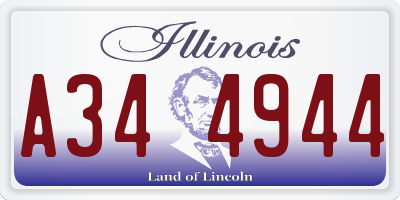 IL license plate A344944