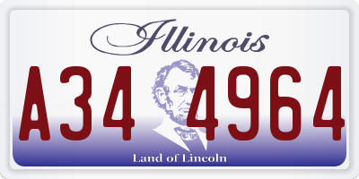 IL license plate A344964
