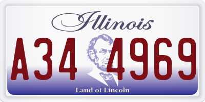 IL license plate A344969