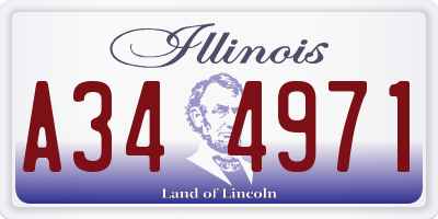 IL license plate A344971