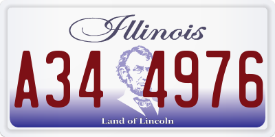 IL license plate A344976