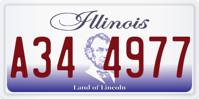 IL license plate A344977