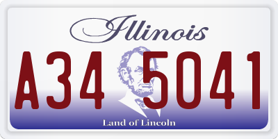 IL license plate A345041