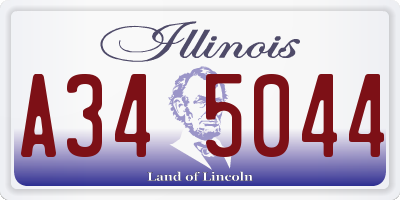 IL license plate A345044