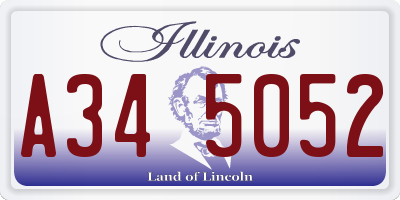 IL license plate A345052
