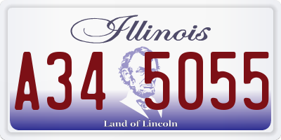 IL license plate A345055