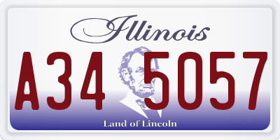 IL license plate A345057