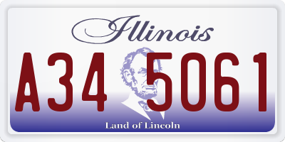 IL license plate A345061