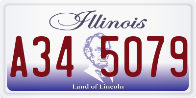 IL license plate A345079