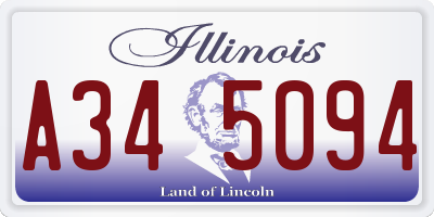 IL license plate A345094