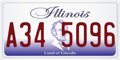 IL license plate A345096