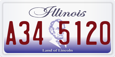 IL license plate A345120