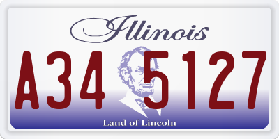 IL license plate A345127