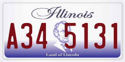 IL license plate A345131