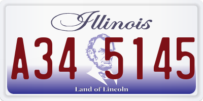 IL license plate A345145