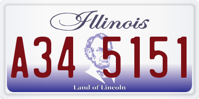 IL license plate A345151