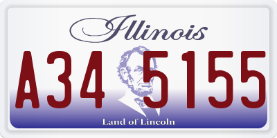 IL license plate A345155
