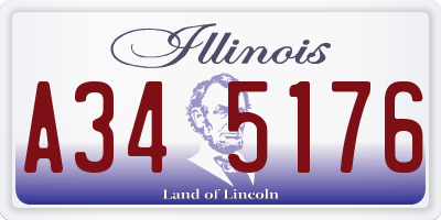 IL license plate A345176