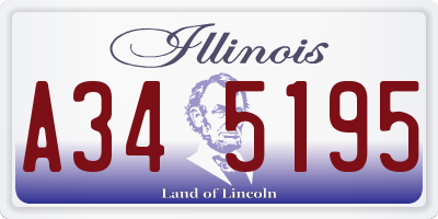 IL license plate A345195