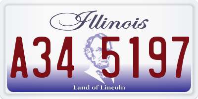 IL license plate A345197
