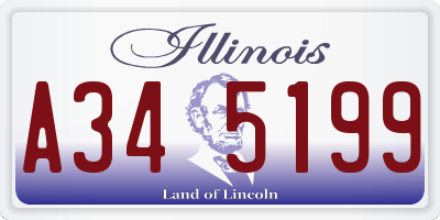 IL license plate A345199