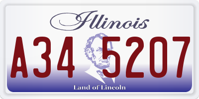 IL license plate A345207