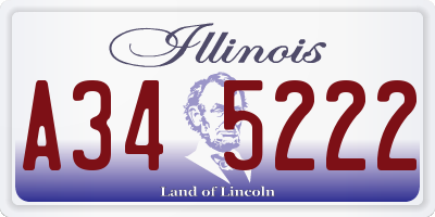IL license plate A345222