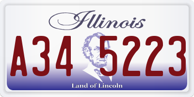 IL license plate A345223