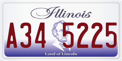 IL license plate A345225