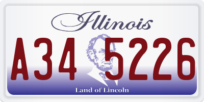 IL license plate A345226