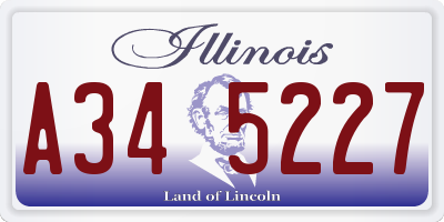 IL license plate A345227